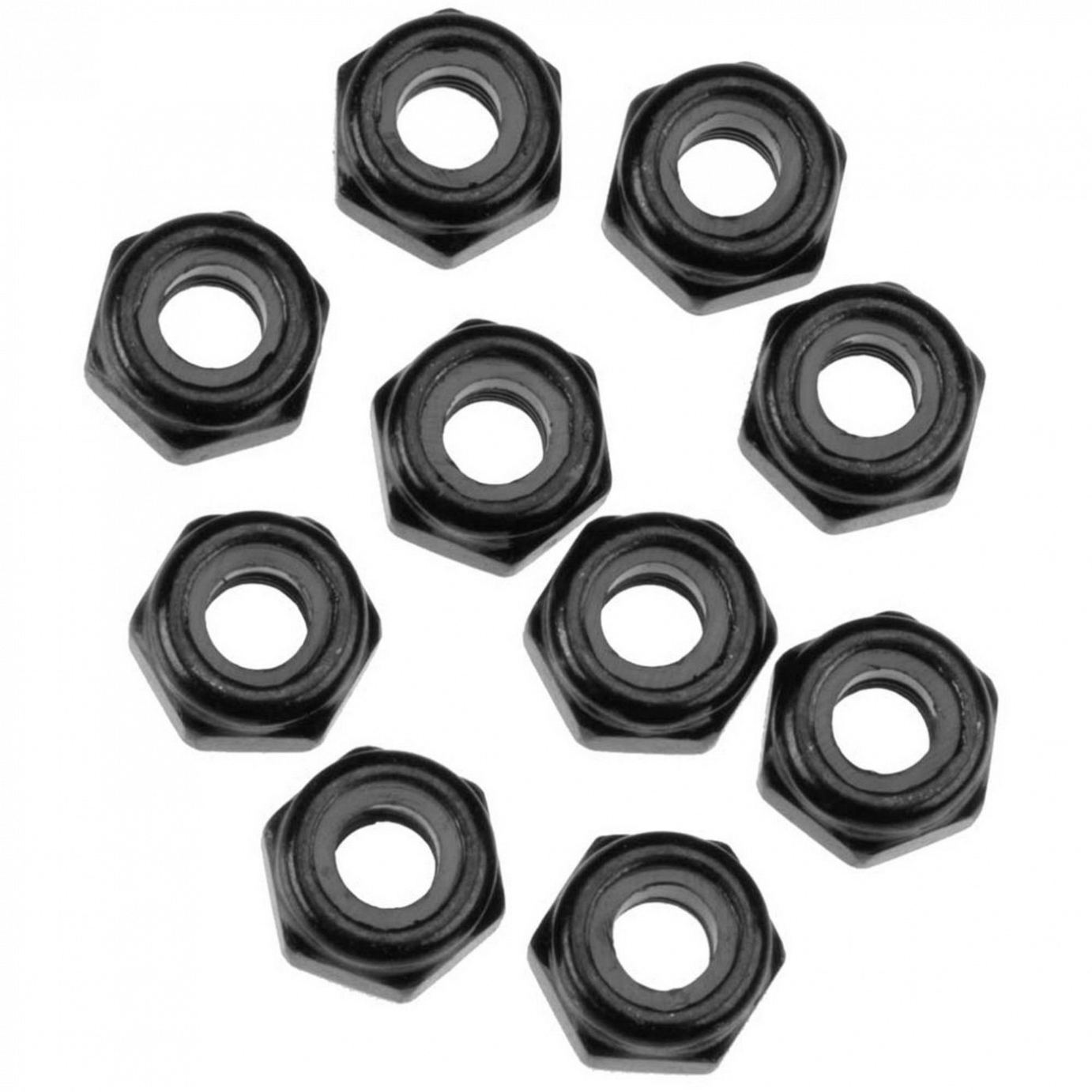 Axial Nylon Locking Hex Nut M3 Black (10), AXA1053