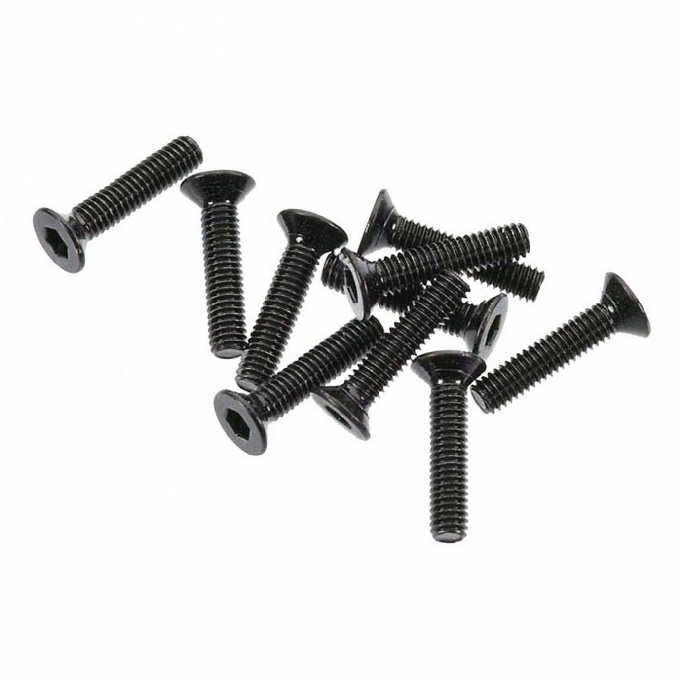 Axial Flat Head Screw Screw M2.6x12mm Black (10), AXA0055