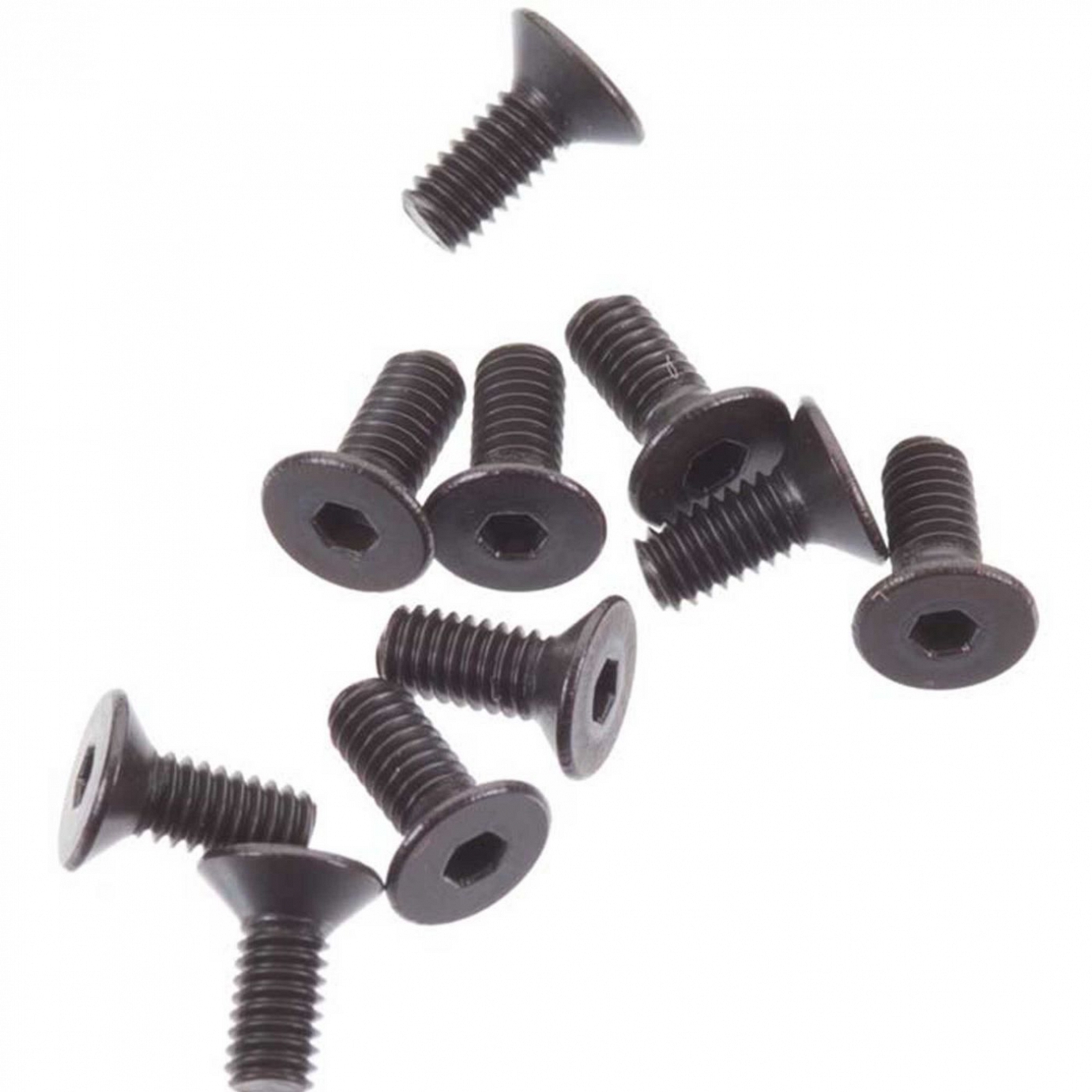 Axial Flat Head Screw Screw M2.5x6mm Black (10), AXA1264