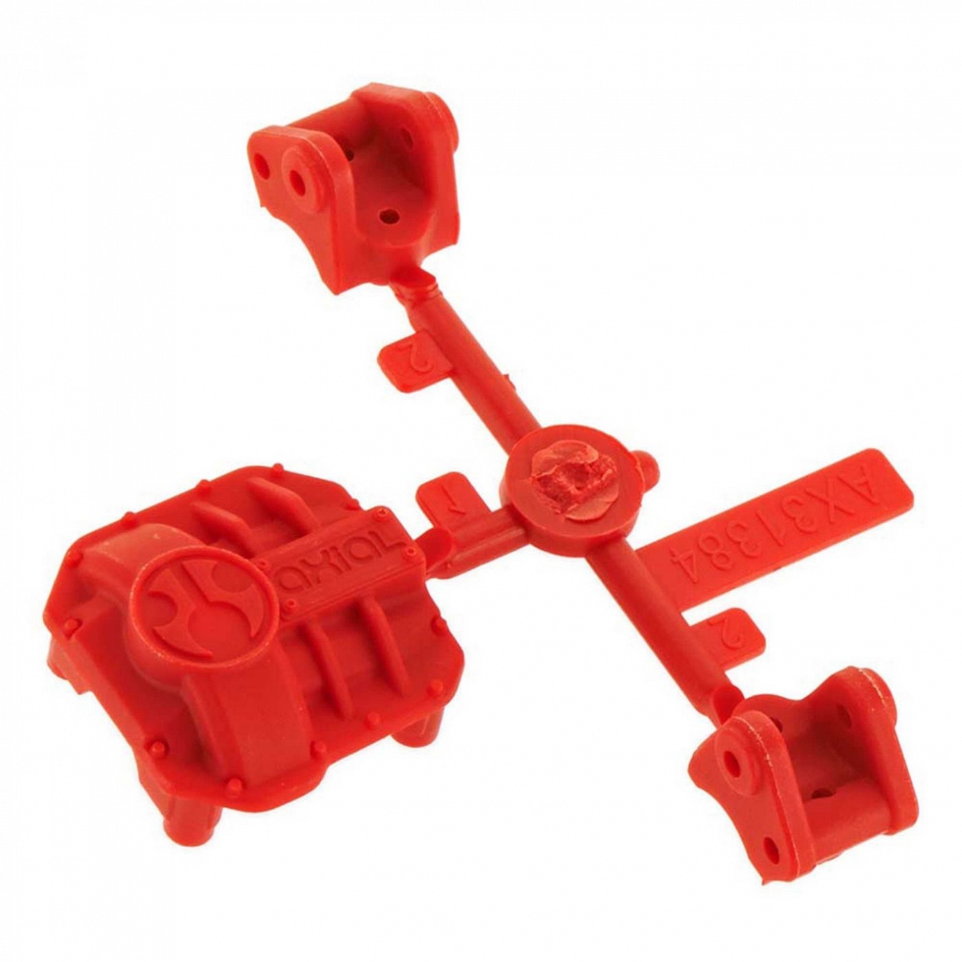 Axial AR44 Differential Cover/Link Mounts Red, AX31384