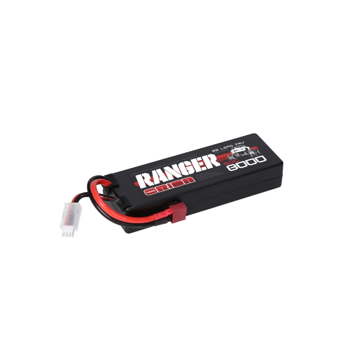 8000mAh 7.4V 2S 50C Ranger LiPo Battery T-Plug