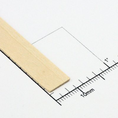 Basswood Strips 610mm x 2mm x 19.1mm Bud Nosen Timber 24" x 5/64" x 3/4"