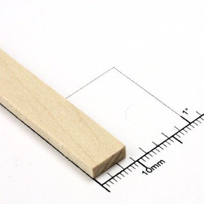 Basswood Strips 610mm x 3.2mm x 9.5mm Bud Nosen Timber 1/8" x 3/8" x 24"