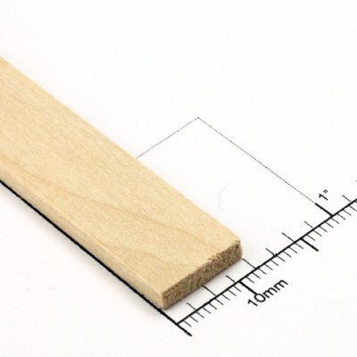 Basswood Strips 610mm x 3.2mm x 12.7mm Bud Nosen Timber 1/8" x 1/2" x 24"