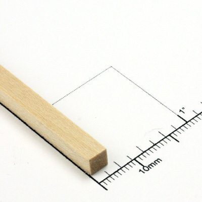 Basswood Strips 610mm x 4.8mm x 4.8mm Bud Nosen Timber 24" x 3/16" x 3/16"