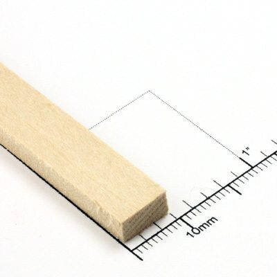 Basswood Strips 610mm x 4.8mm x 9.5mm Bud Nosen Timber 24" x 3/16" x 3/8"