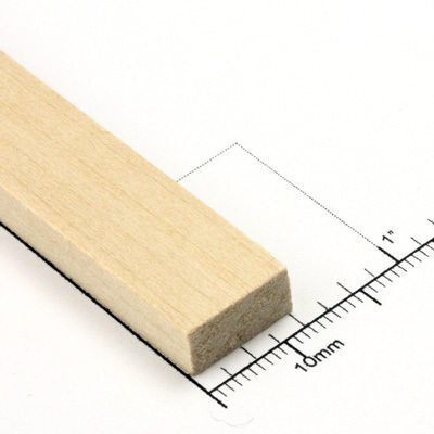 Basswood Strips 610mm x 4.8mm x 12.7mm Bud Nosen Timber 24" x  3/16" x 1/2"