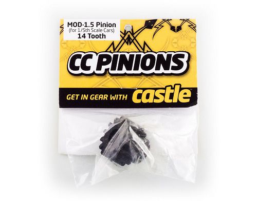 Castle Creations 14T Mod 1.5 Hardened Steel Pinion with 8mm Shaft, 010-0065-24