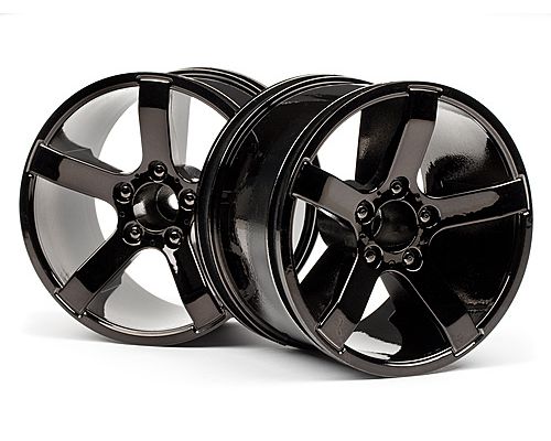 101309 HPI Bullet Mt Wheels Black Chrome (Pr)