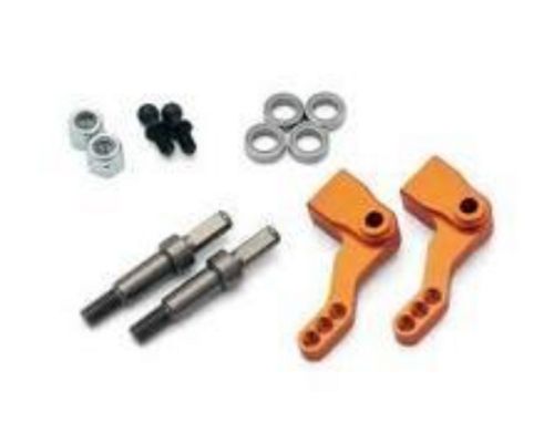 103023 HPI ALUMINIUM STEERING KNUCKLE SET (FOAM TIRE/ORANGE)