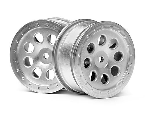 103037 HPI ST-8 Wheel Matte Chrome (0mm Offset/2Pcs)