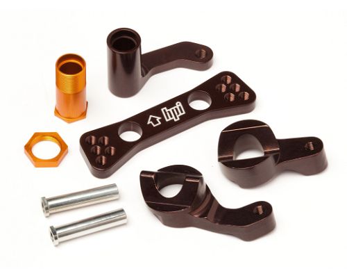 104891 HPI High Performance Alum. Steering Rack Set (Brown)