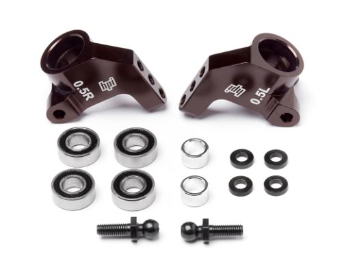 104898 HPI Aluminum Rear Hub Carrier Set (0.5 Degree/Brown)