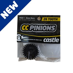 Castle Creations 26T Mod1 Pinion suit 8mm Shaft, 010-0065-29