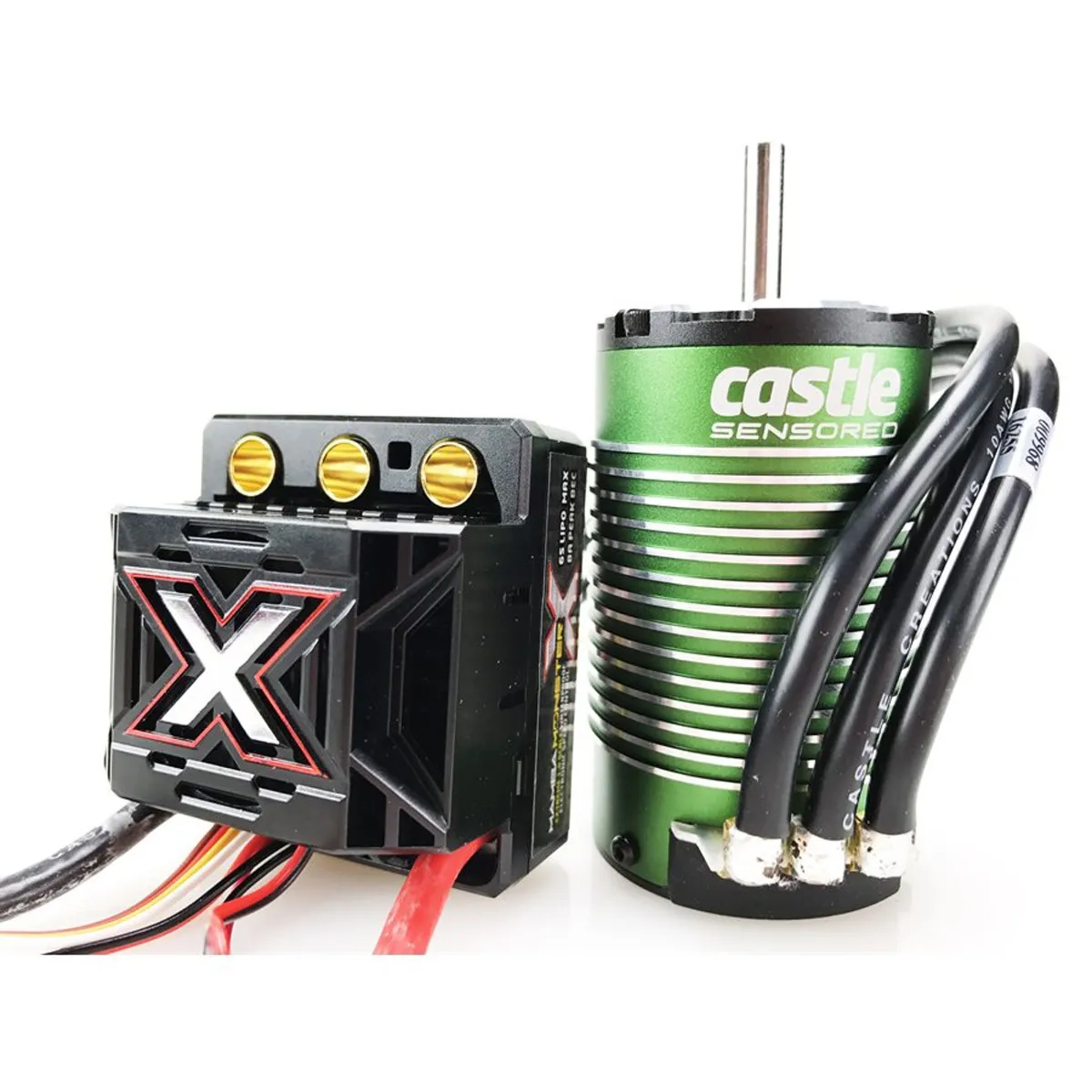 Castle Creations Monster X Brushless ESC with 1800kv Sensored Motor, 010-0145-05