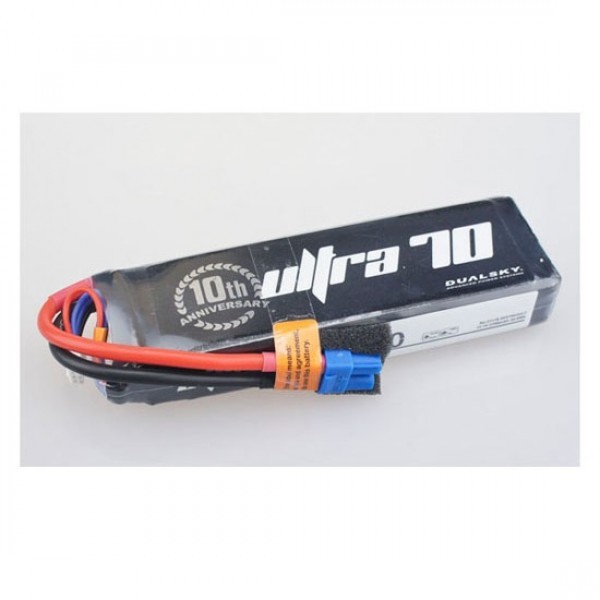 2700mah 3S Dualsky Ultra 70 LiPo Battery, 70c