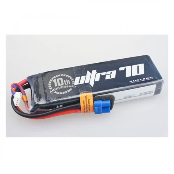 3850mah 2S Dualsky Ultra 70 LiPo Battery, 70c