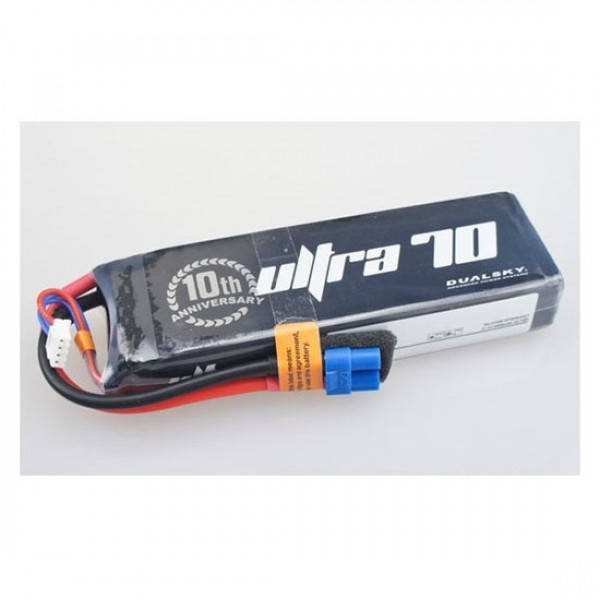 3850mah 3S Dualsky Ultra 70 LiPo Battery, 70c