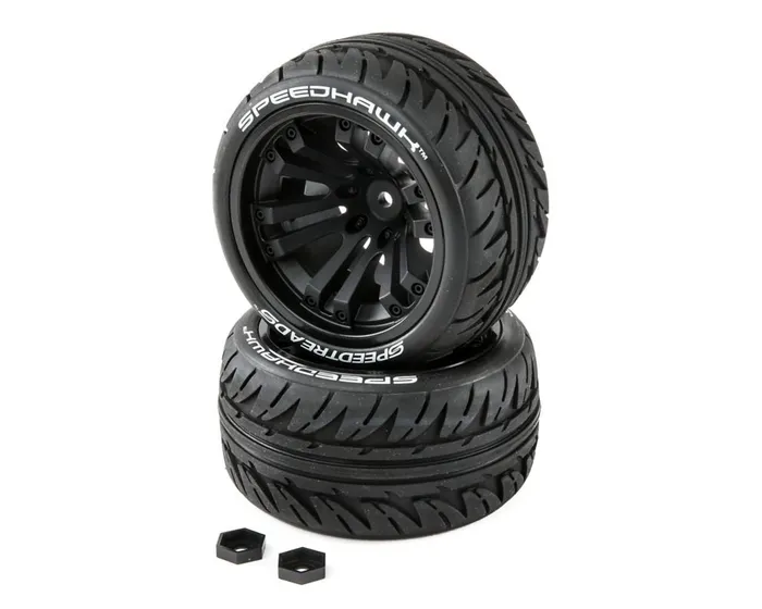 Duratrax Speedtreads Speedhawk 1/10 ST/MT Tyres Mounted, 2pcs