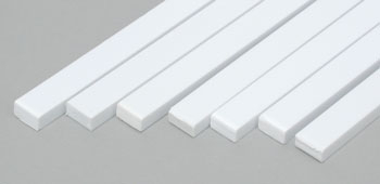 EVERGREEN 178 WHITE STYRENE STRIP .100 X .188 (PACK OF 7)