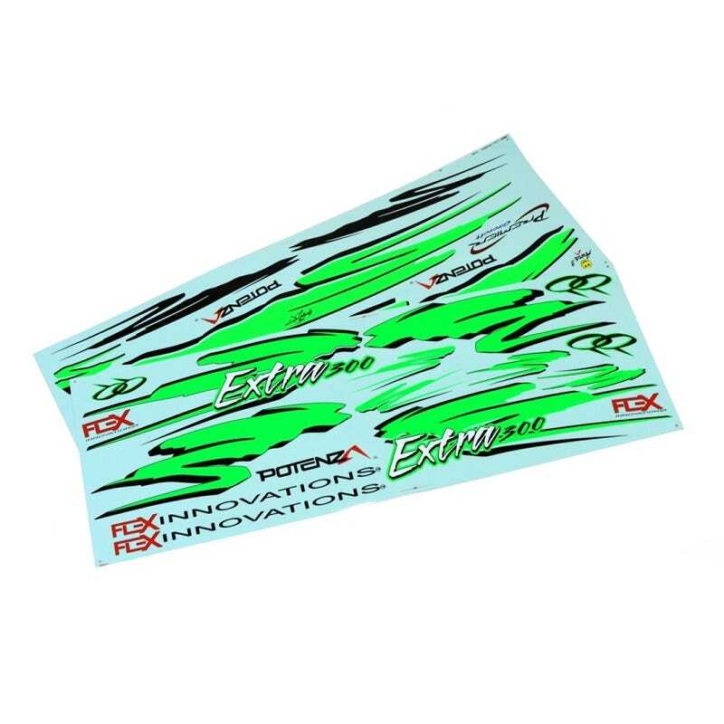 Flex Innovations Decal Set, Green, Extra 300 G2 Night Version