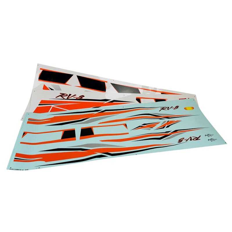 Flex Innovations Orange/Black Decal Set, RV8 10