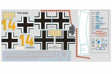 Decal Sheet for BF-109 1400mm