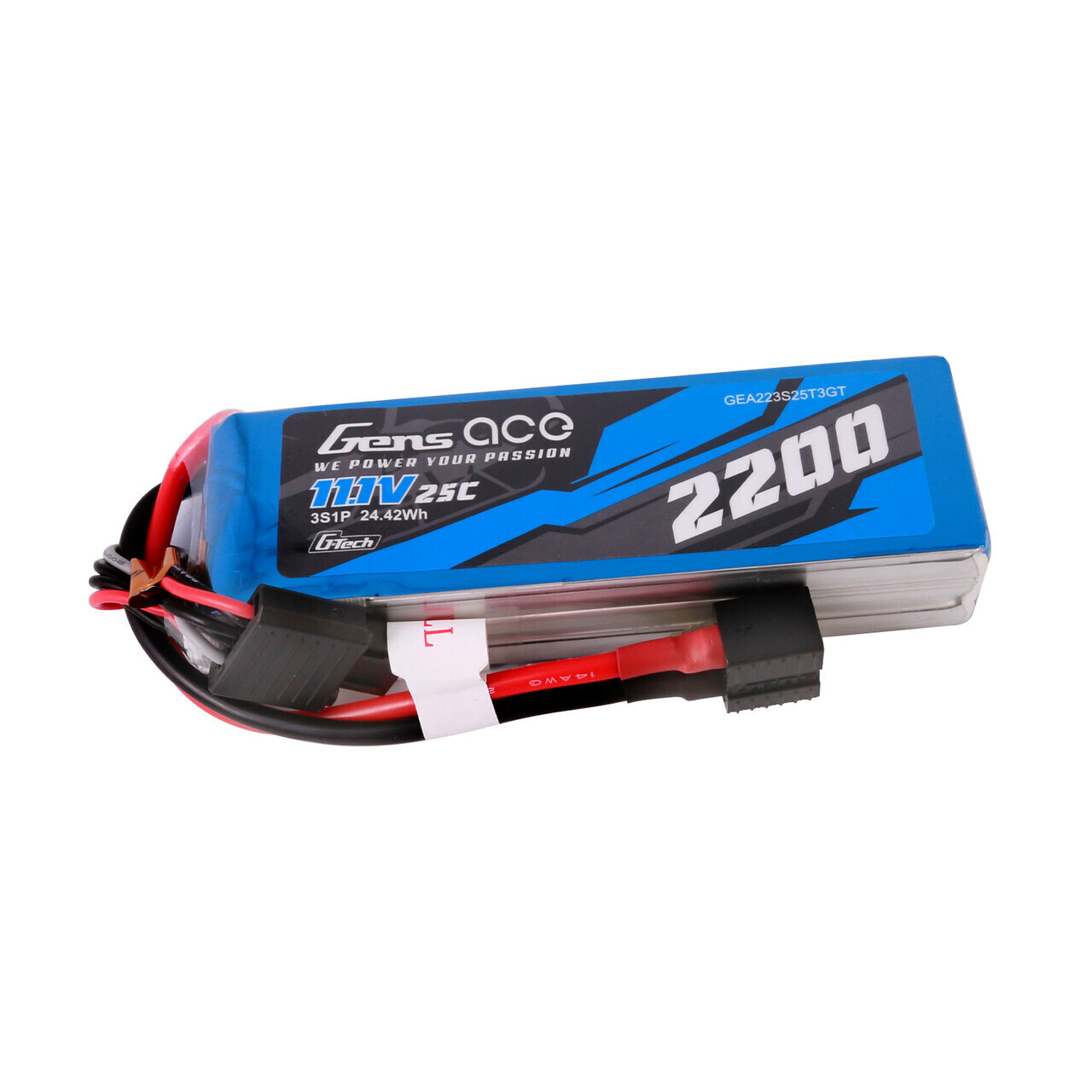 2200mAh Gens Ace G-Tech 3S 25C 11.1V Soft Pack Lipo Battery (1TO3)