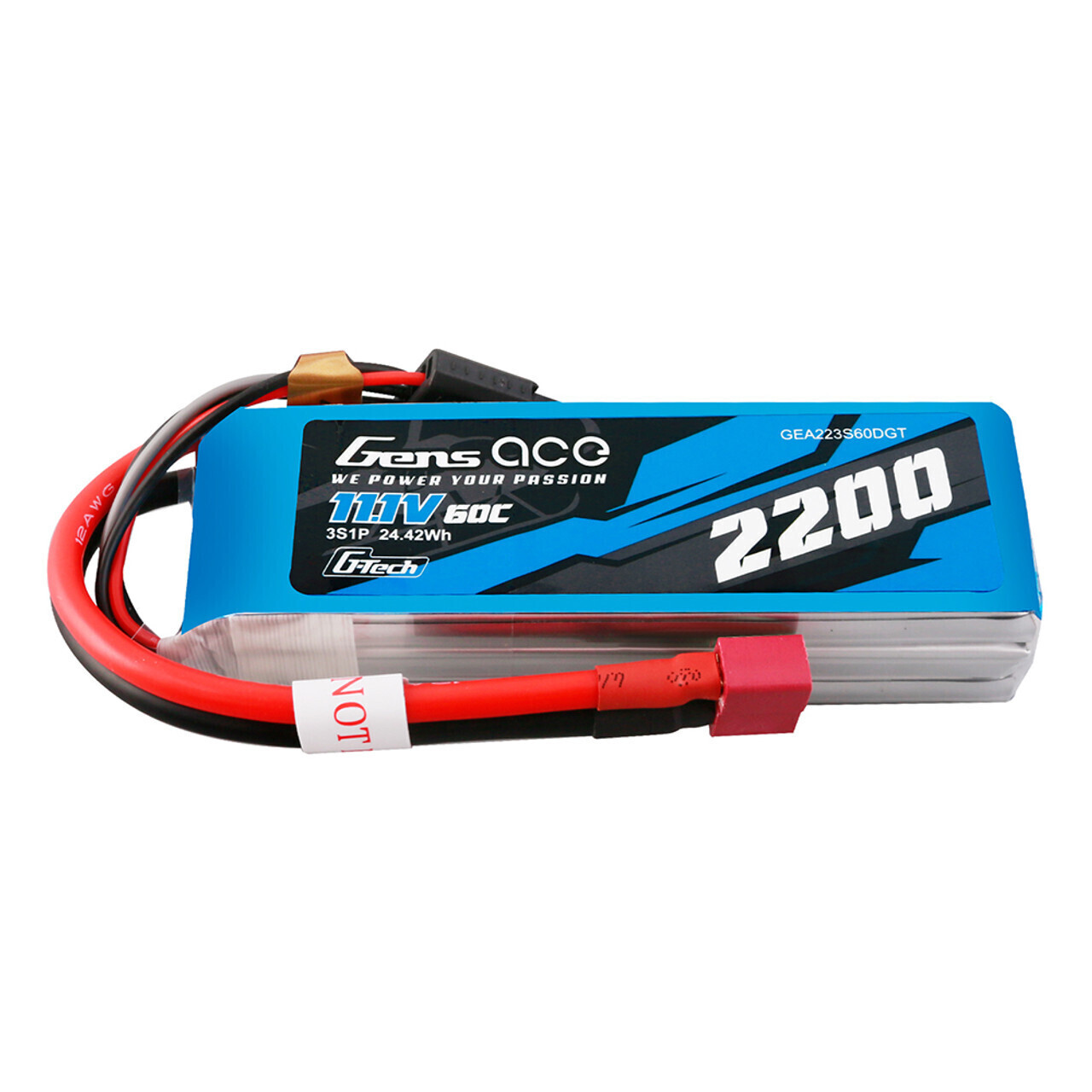 2200mAh Gens Ace G-Tech 3S 60C 11.1V Soft Pack Lipo Battery (Deans)