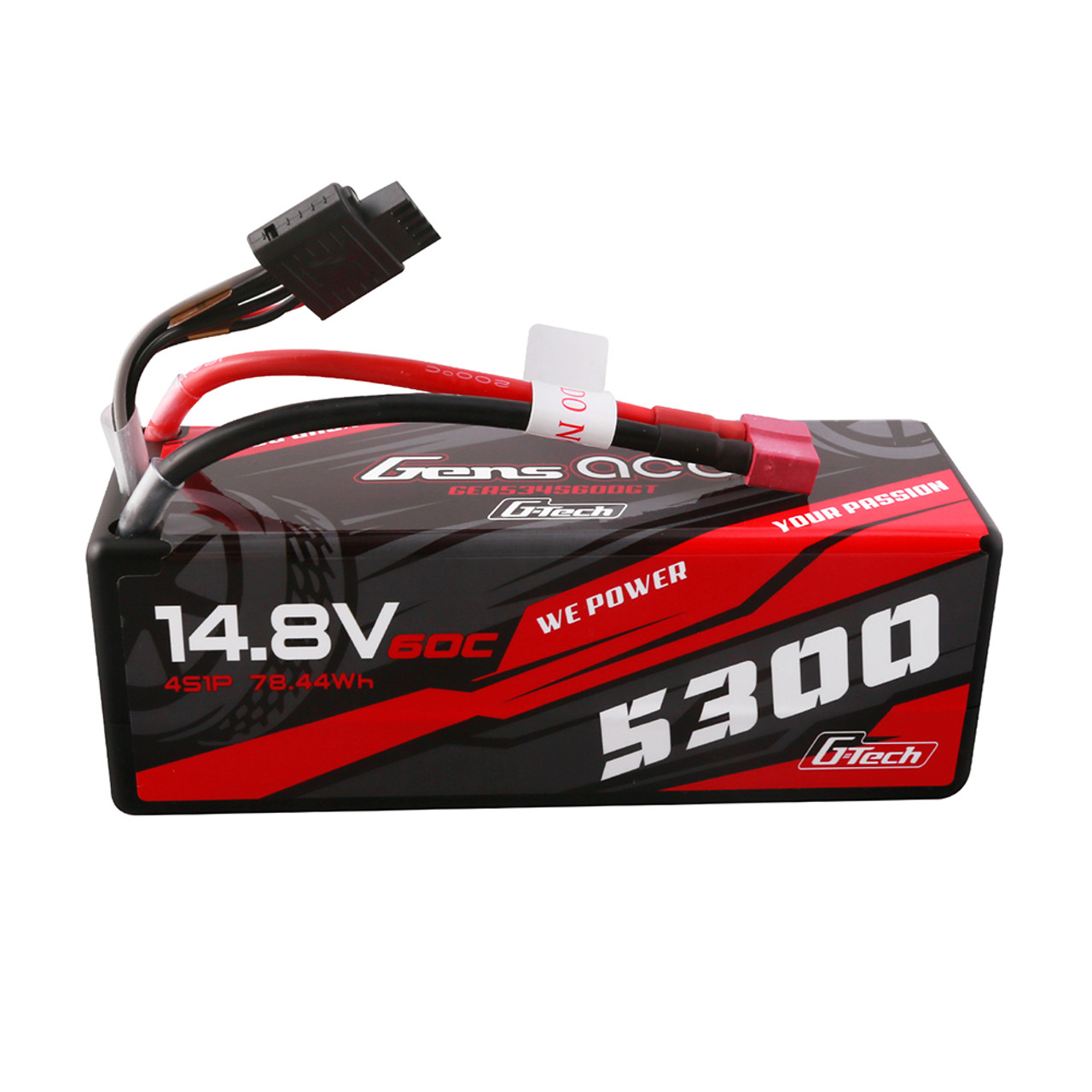 5300mAh Gens Ace G-Tech 4S 60C 14.8V Hardcase/Hardwired Lipo Battery (Deans)