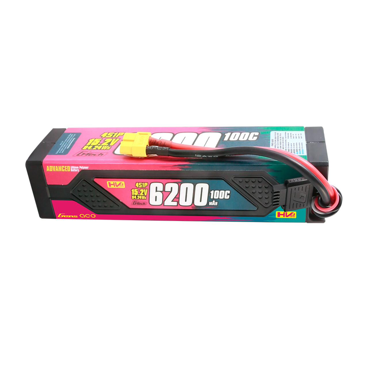 6200mAh Gens Ace G-Tech 4S Advanced 100c 15.2V Hardcase Lipo Battery (XT60)