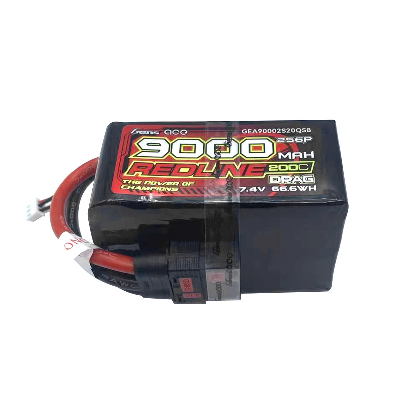 9000mAH Gens Ace 2S 7.4V 200C Softcase/Hardwired Lipo battery (QS8)