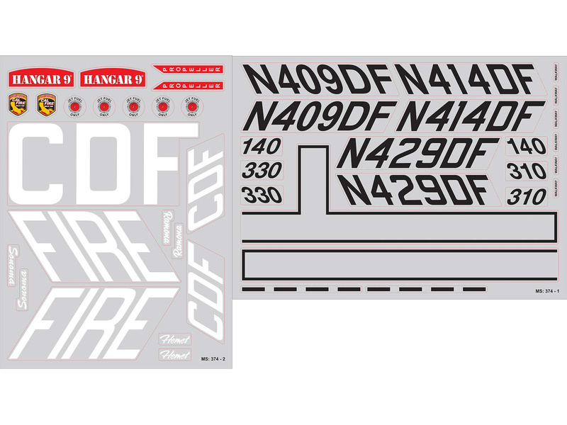 Hangar 9 Decal Sheet, OV-10 20cc