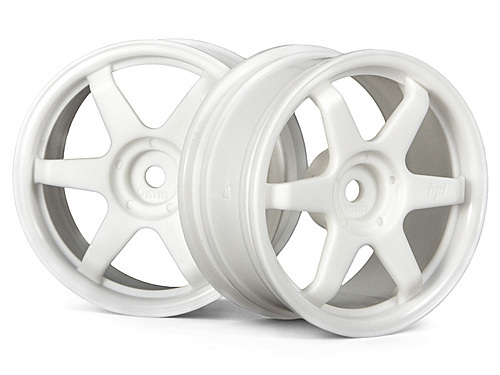 HPI TE37 Wheel 26mm White(Omm Offset)