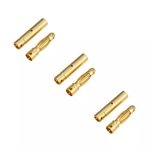 4mm Male & Female Bullet Connector (3 pairs)