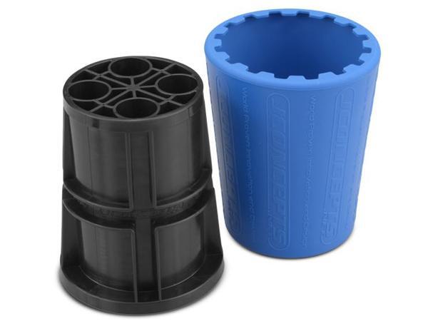 JConcepts - Exo 1/10th shock stand and cup - black stand / blue