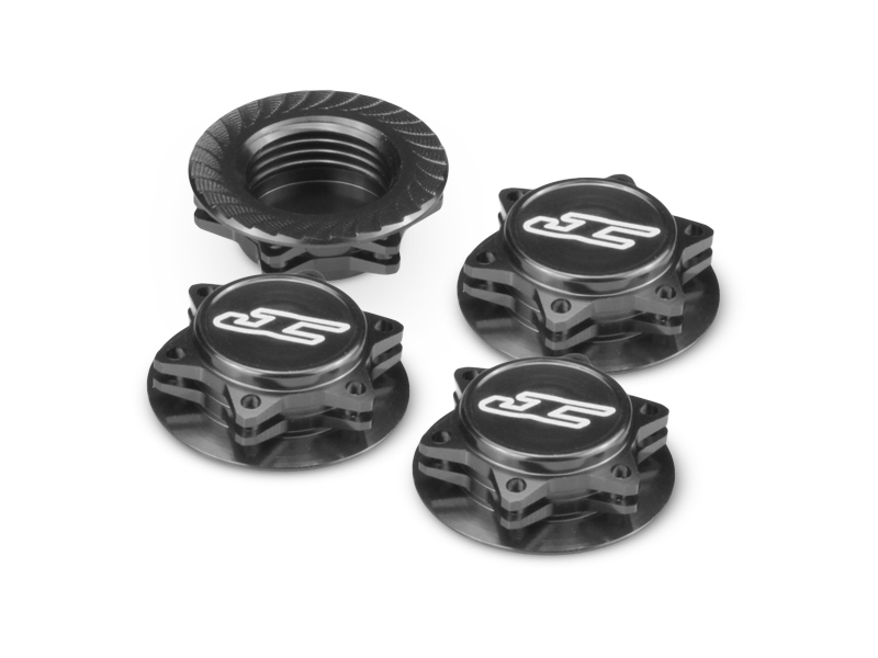 JConcepts - Fin, 1/8th serrated light-weight wheel nut (fine thr