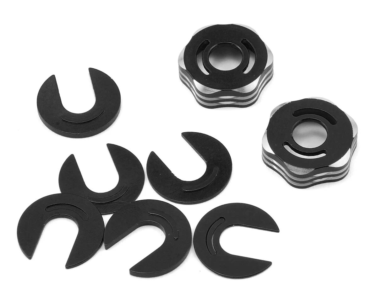 RC8B3 | RC8B3e suspension arm cap and camber shim set - black