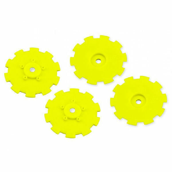 Hazard - SC10.2 / SC10 4x4 - wheel dish - 4pc. - (yellow) - fits