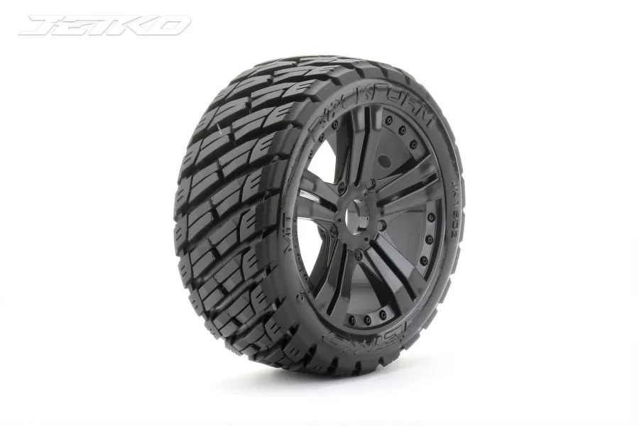 Jetko 1/8 Buggy EX-ROCKFORM Tyres (Claw Rim/Black/Medium Soft) (