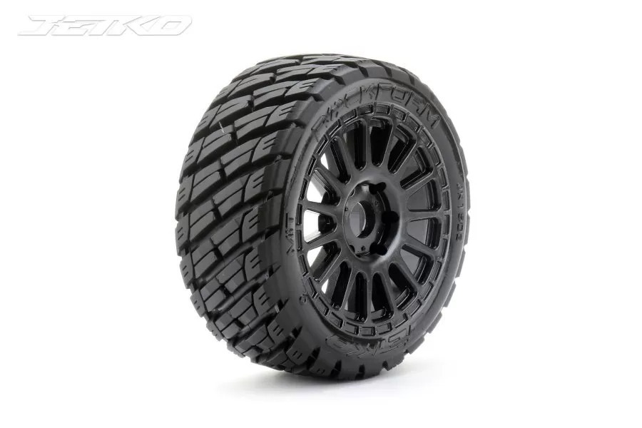 Jetko 1/8 Buggy EX-ROCKFORM Tyres (Radia Rim/Black/Medium Soft)