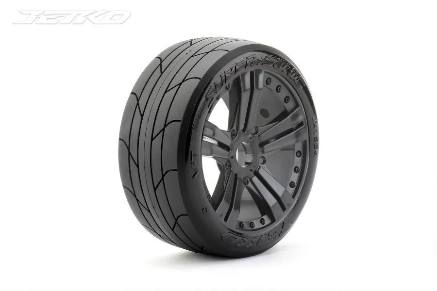 Jetko 1/8 Buggy EX-SUPER SONIC Tyres (Claw Rim/Black/Medium Soft