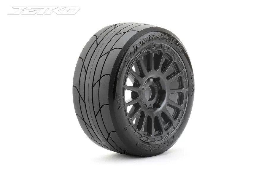 Jetko 1/8 Buggy EX-SUPER SONIC Tyres (Radia Rim/Black/Medium Sof