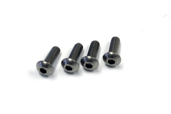 Kyosho Button Screw(Hex/Titanium/M4x12/4pcs)