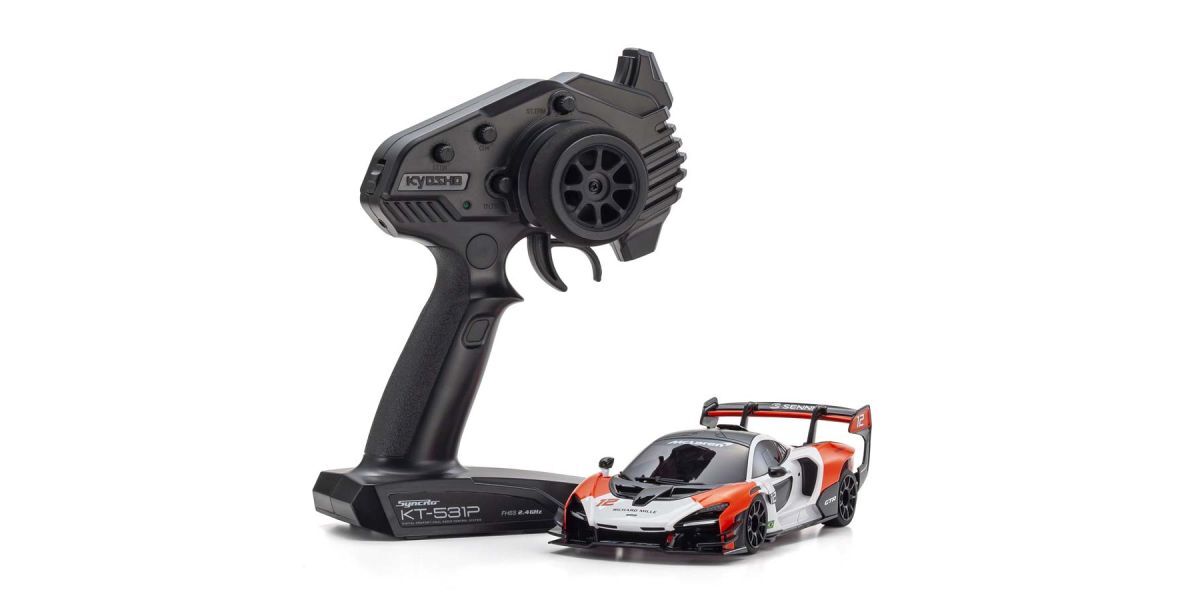 Kyosho MINI-Z RWD MR-03 Readyset McLaren Senna GTR White/Red [32340WR]