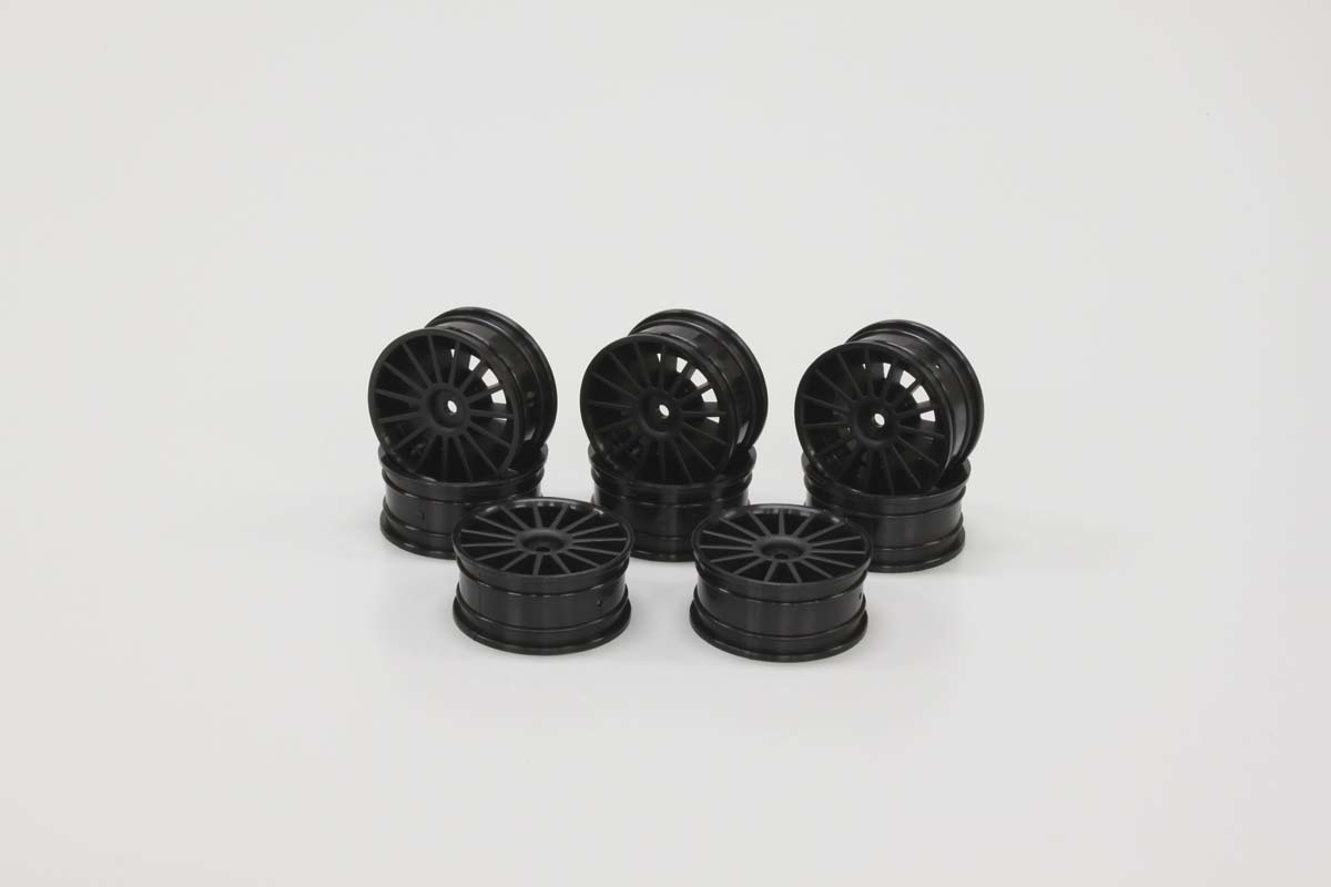 Kyosho 92012-8BK Aero 24 Wheel (15-Spoke/Black) 8pc