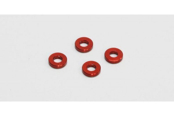 Kyosho ALUMINIUM COLOUR 3x6.5x1.55mm RED