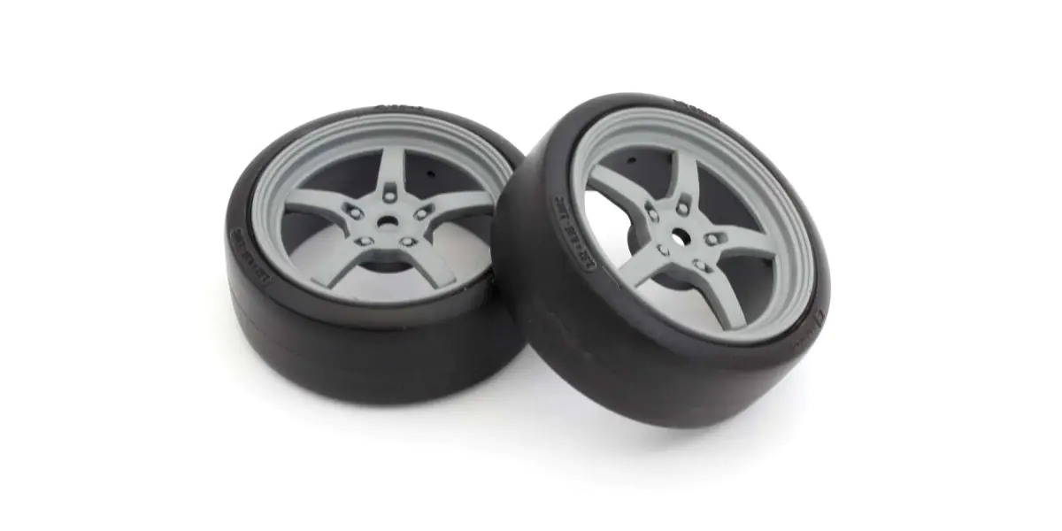 Kyosho Premounted Drift Tire FZ02 (5-Spoke Racing/2pc) [FATH705GYD]