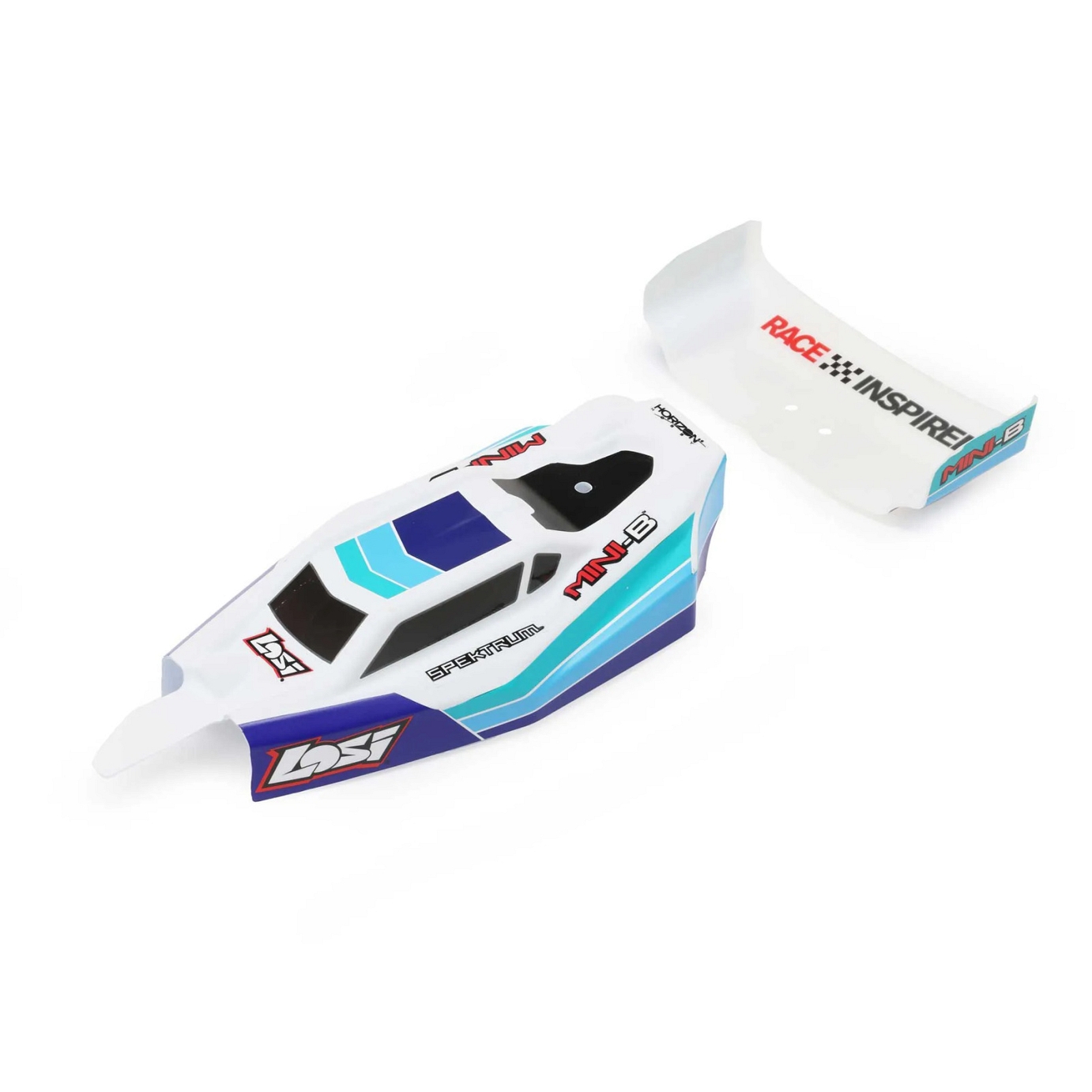 Losi Body and Wing, Blue, Mini-B