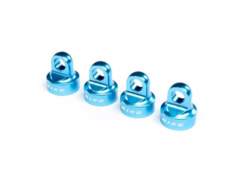 Losi Aluminium Shock Cap Set, King Blue, 4pcs, SBR 2.0